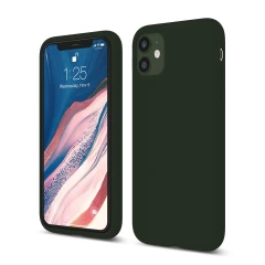 Husa iPhone 11 Casey Studios Premium Soft Silicone Dark Marine Green 