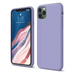 Husa iPhone 11 Pro Casey Studios Premium Soft Silicone - Webster Green Light Lilac 