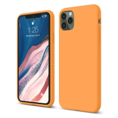 Husa iPhone 11 Pro Casey Studios Premium Soft Silicone - Webster Green Nectarine 