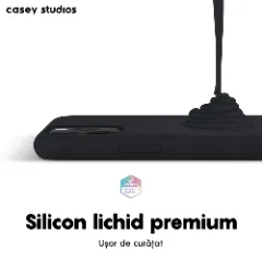 Husa iPhone 11 Pro Casey Studios Premium Soft Silicone - Negru Negru