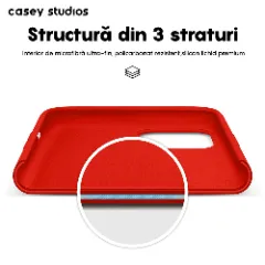 Husa iPhone 11 Pro Max Casey Studios Premium Soft Silicone - Red Red