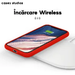 Husa iPhone 11 Pro Max Casey Studios Premium Soft Silicone - Red Red
