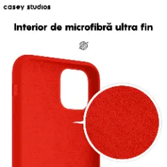 Husa iPhone 11 Pro Max Casey Studios Premium Soft Silicone - Red Red