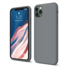 Husa iPhone 11 Pro Max Casey Studios Premium Soft Silicone - Lilac Dark Gray 
