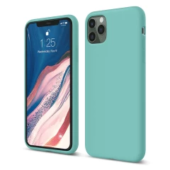 Husa iPhone 11 Pro Max Casey Studios Premium Soft Silicone - Lilac Turqoise 