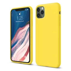 Husa iPhone 11 Pro Max Casey Studios Premium Soft Silicone - Lilac Yellow 