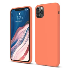 Husa iPhone 11 Pro Max Casey Studios Premium Soft Silicone - Lilac Peach 