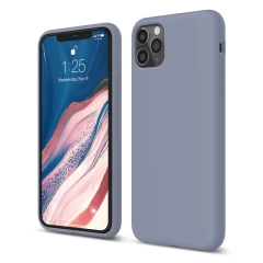 Husa iPhone 11 Pro Max Casey Studios Premium Soft Silicone - Lilac Slate Gray 