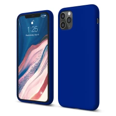 Husa iPhone 11 Pro Max Casey Studios Premium Soft Silicone - Lilac Dark Blue 