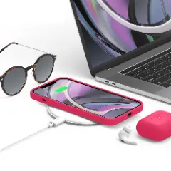Husa iPhone 12/12 Pro Casey Studios Premium Soft Silicone - Fuchsia Fuchsia