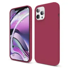 Husa iPhone 12/12 Pro Casey Studios Premium Soft Silicone - Light Purple Burgundy 