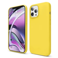 Husa iPhone 12 Pro Max Casey Studios Premium Soft Silicone - Midnight Blue Yellow 