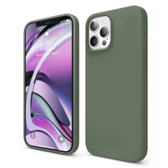 Husa iPhone 12 Pro Max Casey Studios Premium Soft Silicone - Midnight Blue Webster Green 