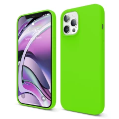 Husa iPhone 12 Pro Max Casey Studios Premium Soft Silicone - Midnight Blue Neon Green 