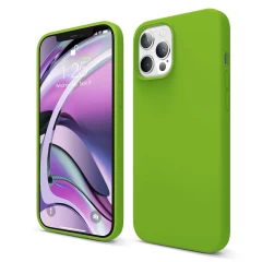 Husa iPhone 12 Pro Max Casey Studios Premium Soft Silicone - Midnight Blue Acid Green 