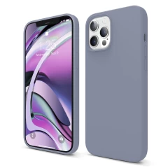 Husa iPhone 12 Pro Max Casey Studios Premium Soft Silicone - Midnight Blue Slate Gray 