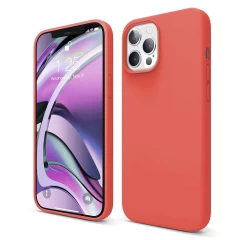 Husa iPhone 12 Pro Max Casey Studios Premium Soft Silicone - Midnight Blue Orange 