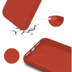 Husa iPhone 12 Pro Max Casey Studios Premium Soft Silicone - Orange Red Orange Red