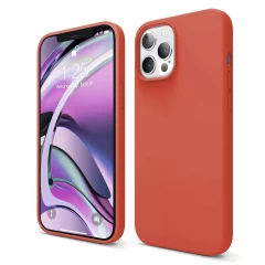 Husa iPhone 12 Pro Max Casey Studios Premium Soft Silicone - Midnight Blue Orange Red 