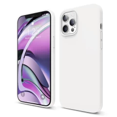 Husa iPhone 12 Pro Max Casey Studios Premium Soft Silicone - Midnight Blue Alb 