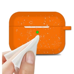 Husa Airpods Pro Casey Studios Silicone Portocaliu