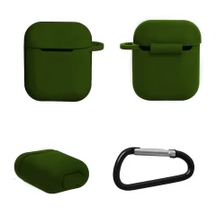 Husa Airpods 1/2 Casey Studios Silicone - Dark Green Dark Green