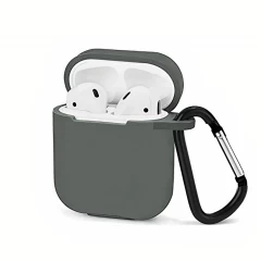 Husa Airpods 1/2 Casey Studios Silicone - Negru Grey 