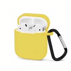 Husa Airpods 1/2 Casey Studios Silicone - Negru Yellow 