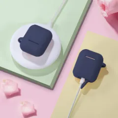 Husa Airpods 1/2 Casey Studios Silicone - Albastru Albastru