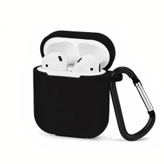 Husa Airpods 1/2 Casey Studios Silicone - Negru Negru