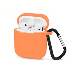 Husa Airpods 1/2 Casey Studios Silicone - Negru Peach 