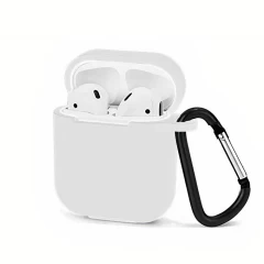 Husa Airpods 1/2 Casey Studios Silicone - Dark Gray Clear 