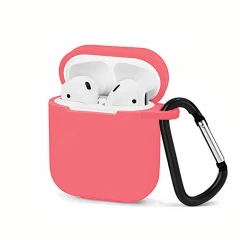 Husa Airpods 1/2 Casey Studios Silicone - Negru Roz 
