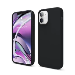 Husa iPhone 12 Mini Casey Studios Premium Soft Silicone Negru 