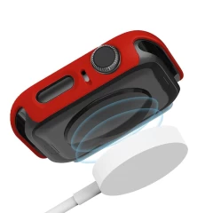 Carcasa 360° (Husa + Folie) Apple Watch 4/5/6/SE - 44MM Casey Studios - Red Red