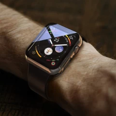 Carcasa 360° (Husa + Folie) Apple Watch 7/8/9 - 45MM Casey Studios Transparent