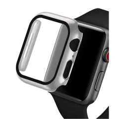 Carcasa 360° (Husa + Folie) Apple Watch 7/8/9 - 45MM Casey Studios Silver