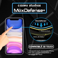 Folie Sticla iPhone 11 Pro Max Casey Studios Full Screen 9H + Kit de Instalare Cadou - Negru Negru