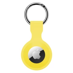 Husa Airtag Silicone Casey Studios - Albastru Yellow 