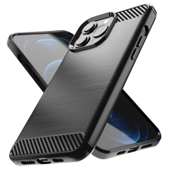 Husa Arpex Carbon Case Flexible Cover TPU pentru iPhone 13 Pro Max black - Negru Negru
