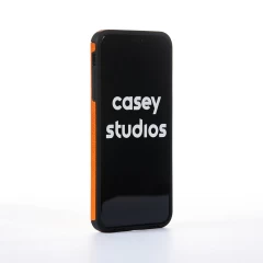 Husa iPhone XS Max Casey Studios Grained Leather - Portocaliu Portocaliu