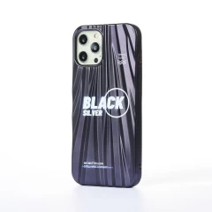 Husa iPhone 12 Pro Max Casey Studios Black Silver - Negru Negru