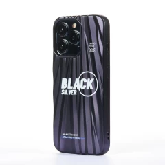 Husa iPhone 13 Pro Casey Studios Black Silver - Negru Negru