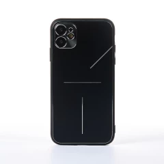 Husa iPhone 11 Casey Studios Metalines - Silver Negru 