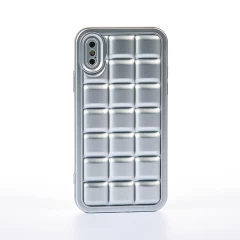 Husa iPhone X/XS Casey Studios Squared Up - Roz Silver 