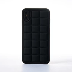 Husa iPhone XS Max Casey Studios Squared Up - Silver Negru 