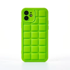 Husa iPhone 12 Casey Studios Squared Up - Negru Verde 