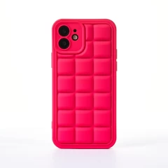 Husa iPhone 12 Casey Studios Squared Up - Negru Roz 
