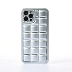 Husa iPhone 12 Pro Casey Studios Squared Up - Roz Silver 