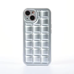 Husa iPhone 13 Casey Studios Squared Up - Negru Silver 